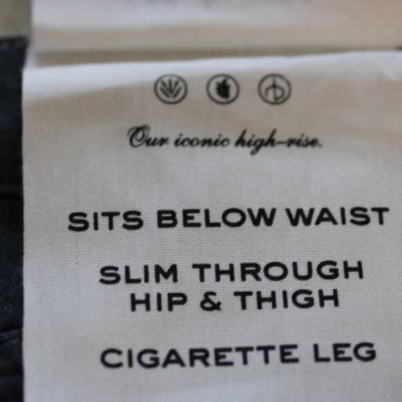 Rag & Bone Nina High Rise Ankle Cigarette Jeans Black Snake Foil SZ 30 NWT $255 - Picture 14 of 16